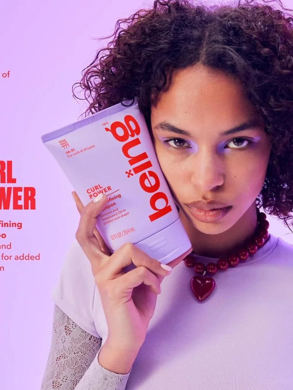 BEING Full Size 12oz Curl Power Shampoo & Conditioner Set for 3A - 3C Hair
